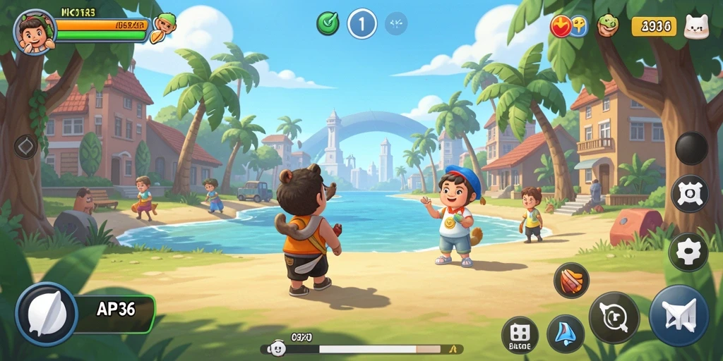 Tampilan gameplay <strong>API36</strong> yang penuh warna dan menyenangkan.