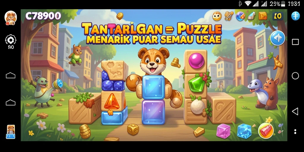 Screenshot C7890 menampilkan gameplay Puzzle yang menantang dan interaktif.