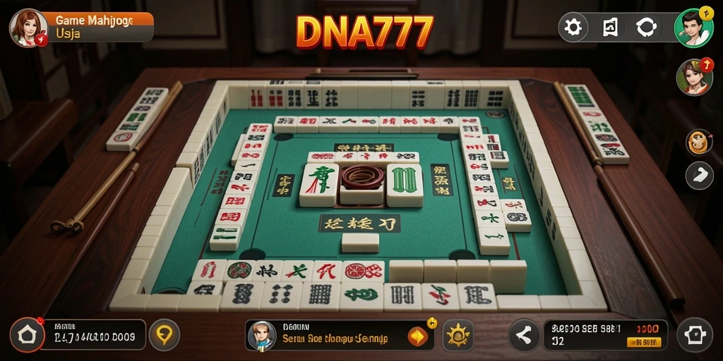 Tampilan gameplay Mahjong yang menarik di DNA777.