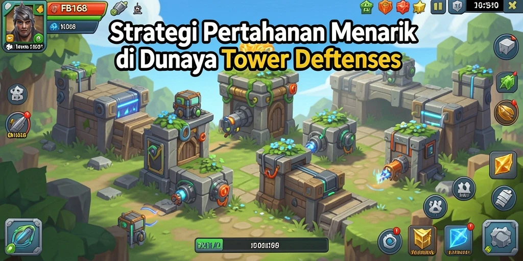 Screenshot FB168 menampilkan aksi mendebarkan dalam permainan Tower Defense.