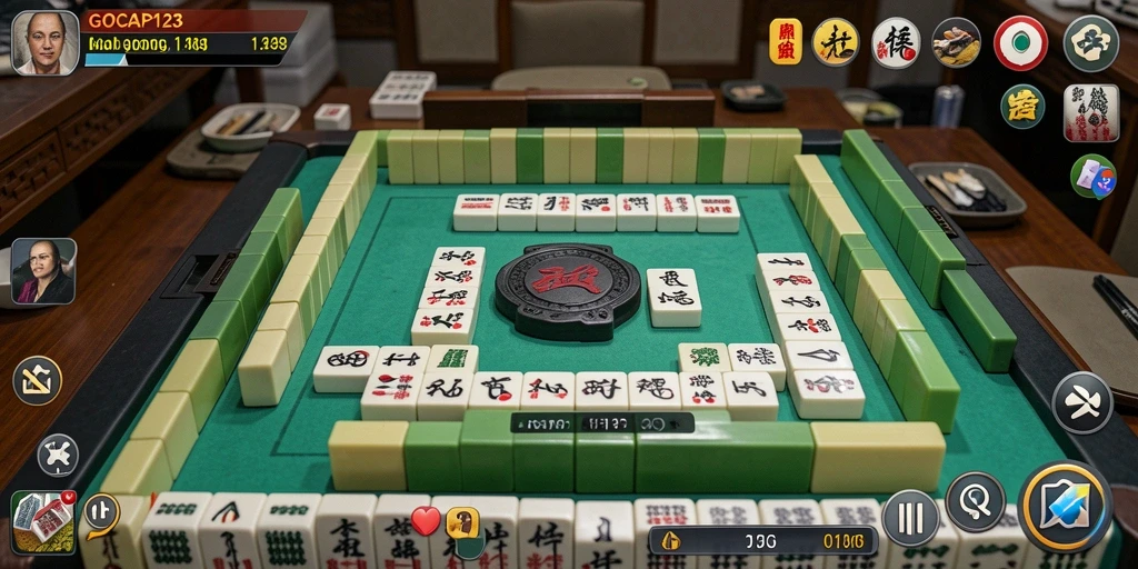 Tampilan menarik dari permainan Mahjong GOCAP123 saat bermain.