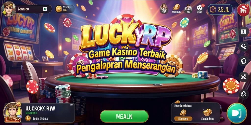 Screenshot LUCKYRP menampilkan permainan slot yang menegangkan.