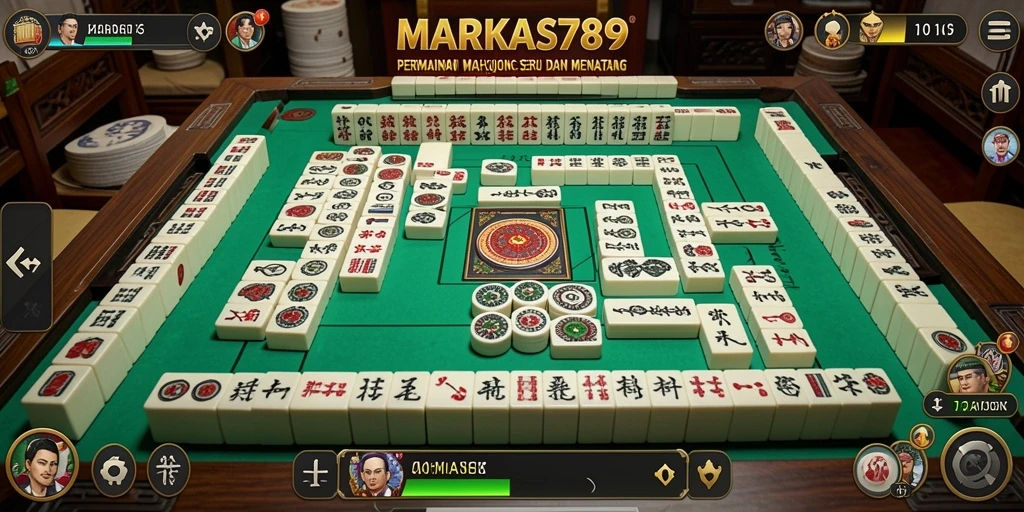 Tampilan permainan Mahjong MARKAS789 yang menarik dan penuh warna.