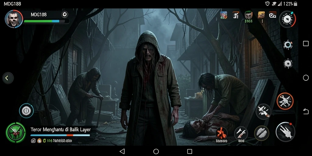 Screenshot menunjukkan suasana mencekam dalam gameplay game Horror.