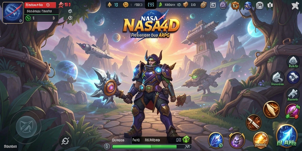 Screenshot menunjukkan aksi seru dalam gameplay ARPG yang dinamis.