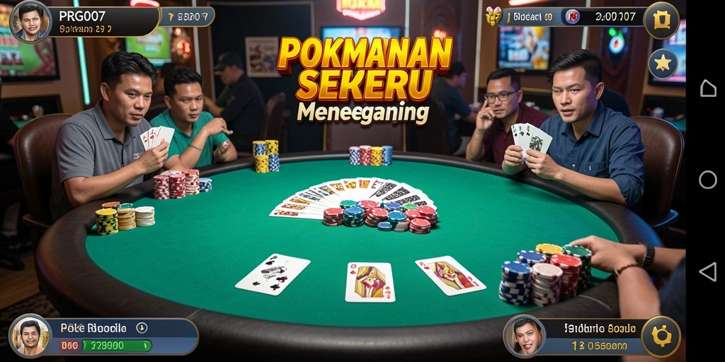 Tampilan gameplay PRG007 yang menegangkan saat bermain Poker.