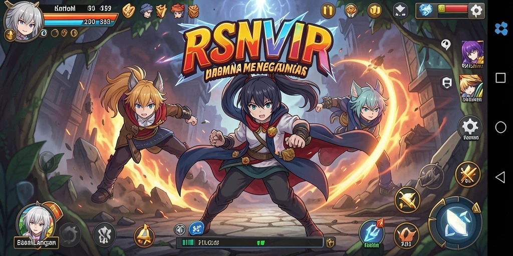 Gameplay RSNVIP yang menarik dan penuh aksi anime.
