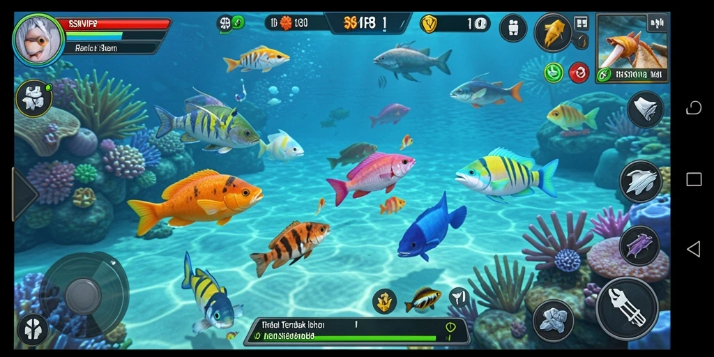 Tampilan gameplay menarik dari RSNVIP8 dengan aksi menembak ikan.