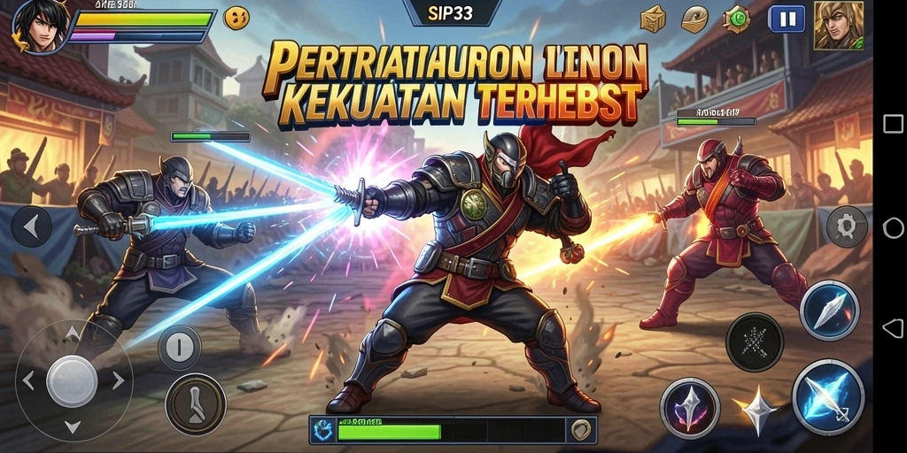 Tampilan gameplay SIP33 yang mendebarkan dalam pertarungan Fighting.