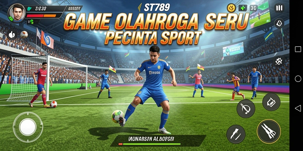 Screenshot ST789 yang menampilkan aksi olahraga yang seru.