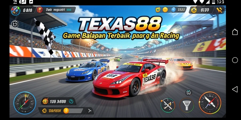 Tampilan gameplay balapan seru di TEXAS88 dengan grafik menawan.
