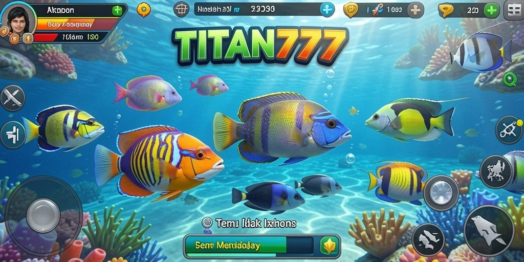 Tampilan gameplay TITAN777 yang seru dan penuh warna.